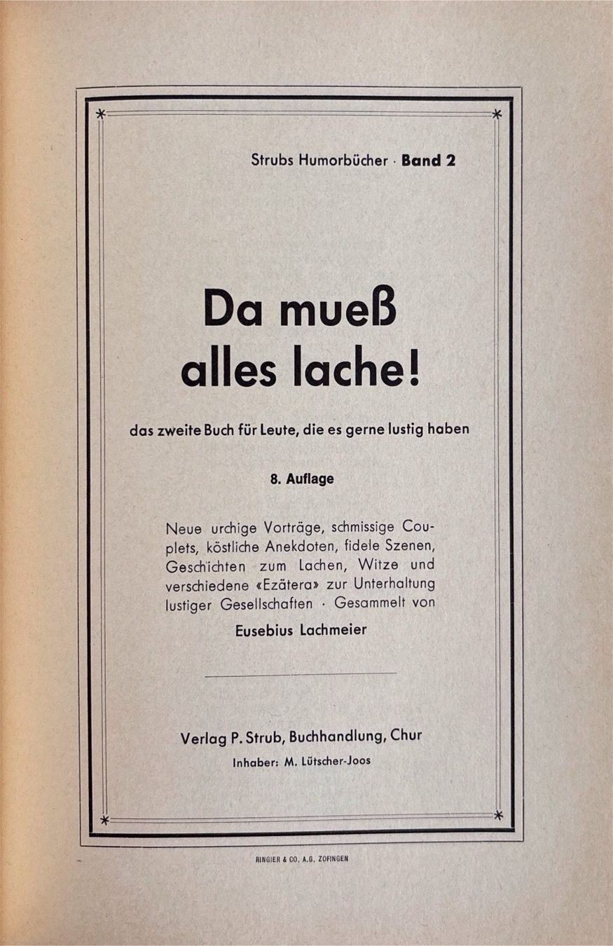 Libri: Da muess alles lachä – Nuovo (secondo la descrizione) da Sarnen venduto da Livres 1