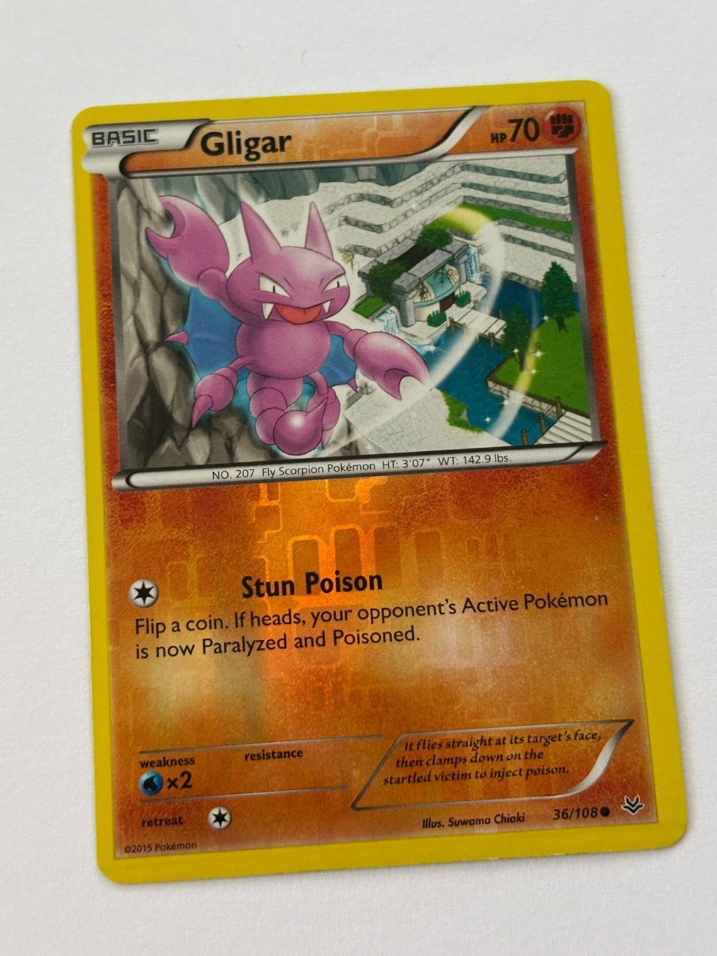 Pokémon Sammelbilder & Trading cards: Gligar 36/108 – Gebraucht aus Herisau von Seyashop_2