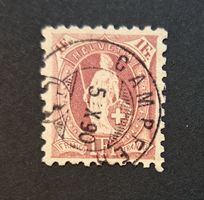 Stehende Helvetia SBK 71B mit Vollstempel Campfer (selten!)