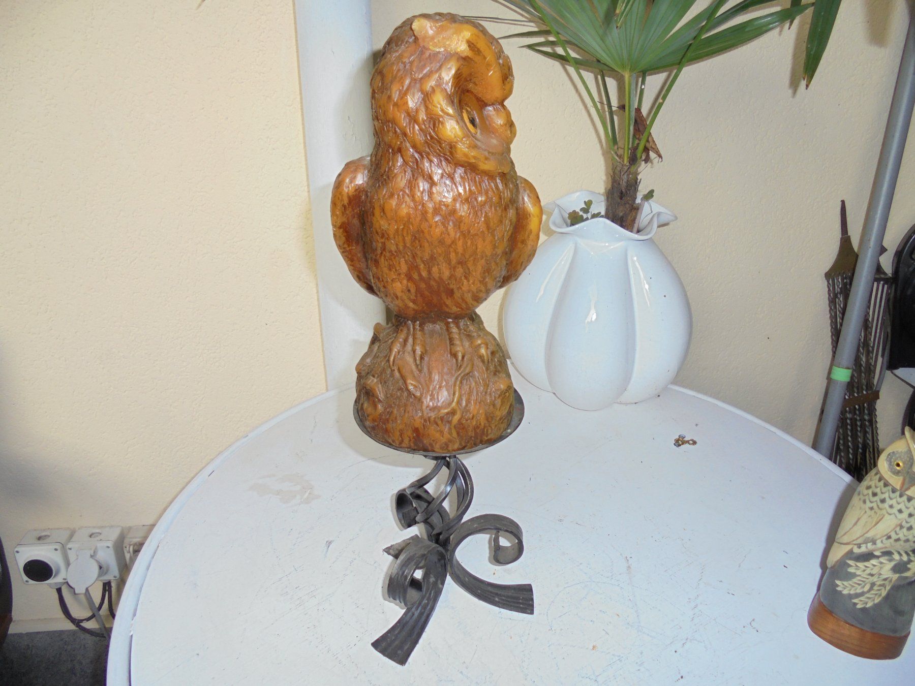 Sculture & Statue: Antike Wachseule auf Eisengestell, ca. 1940 – Usato da Camorino venduto da Hunpete 6