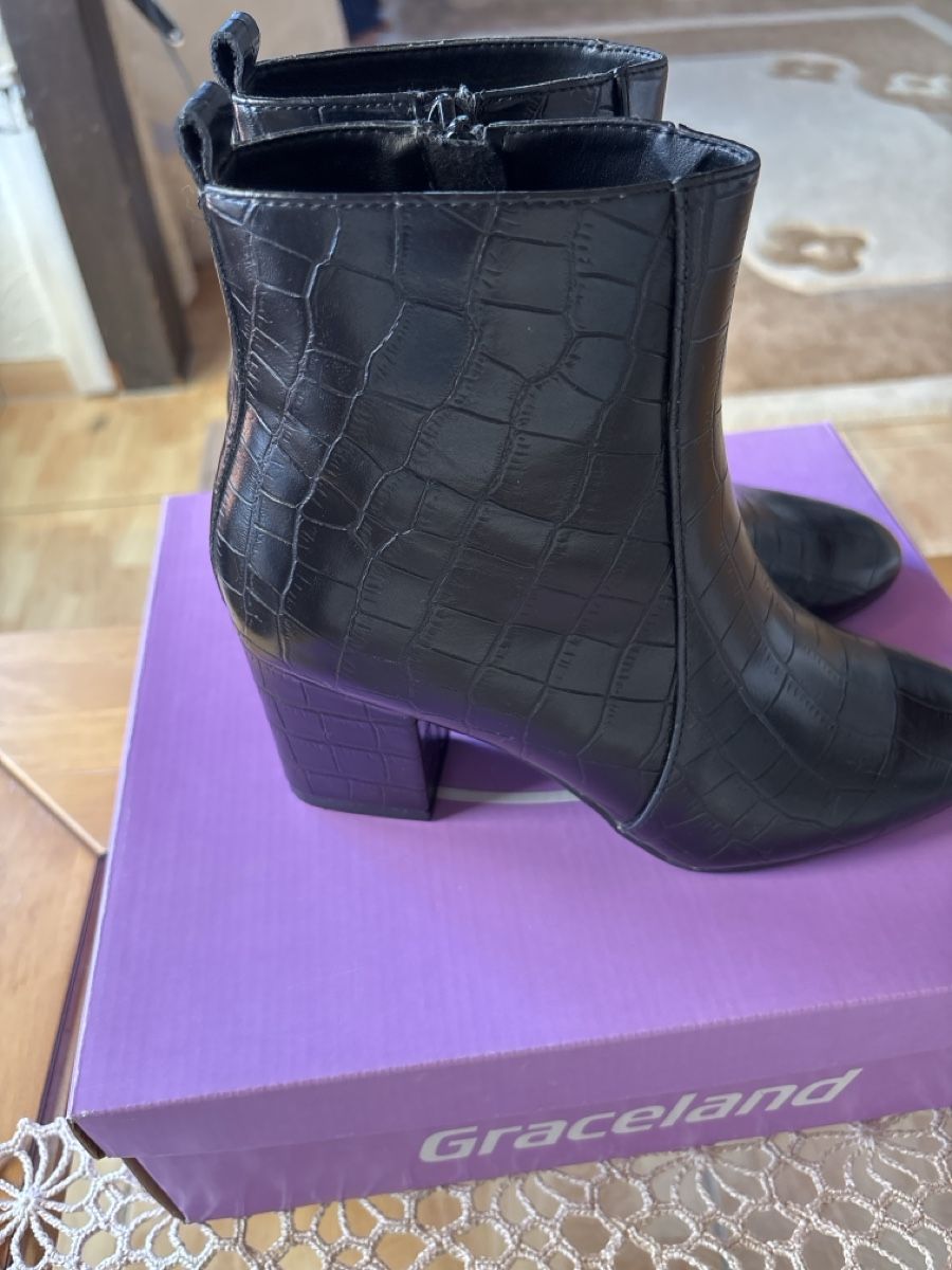 Graceland Scarpe da donna: Boots Graceland black croc effect size 38 new – Nuovo (secondo la descrizione) da Höri venduto da mem_m5x6 3