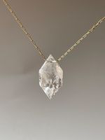925 Silber Bergkristall Diamant Anhänger Edelstein Halskett