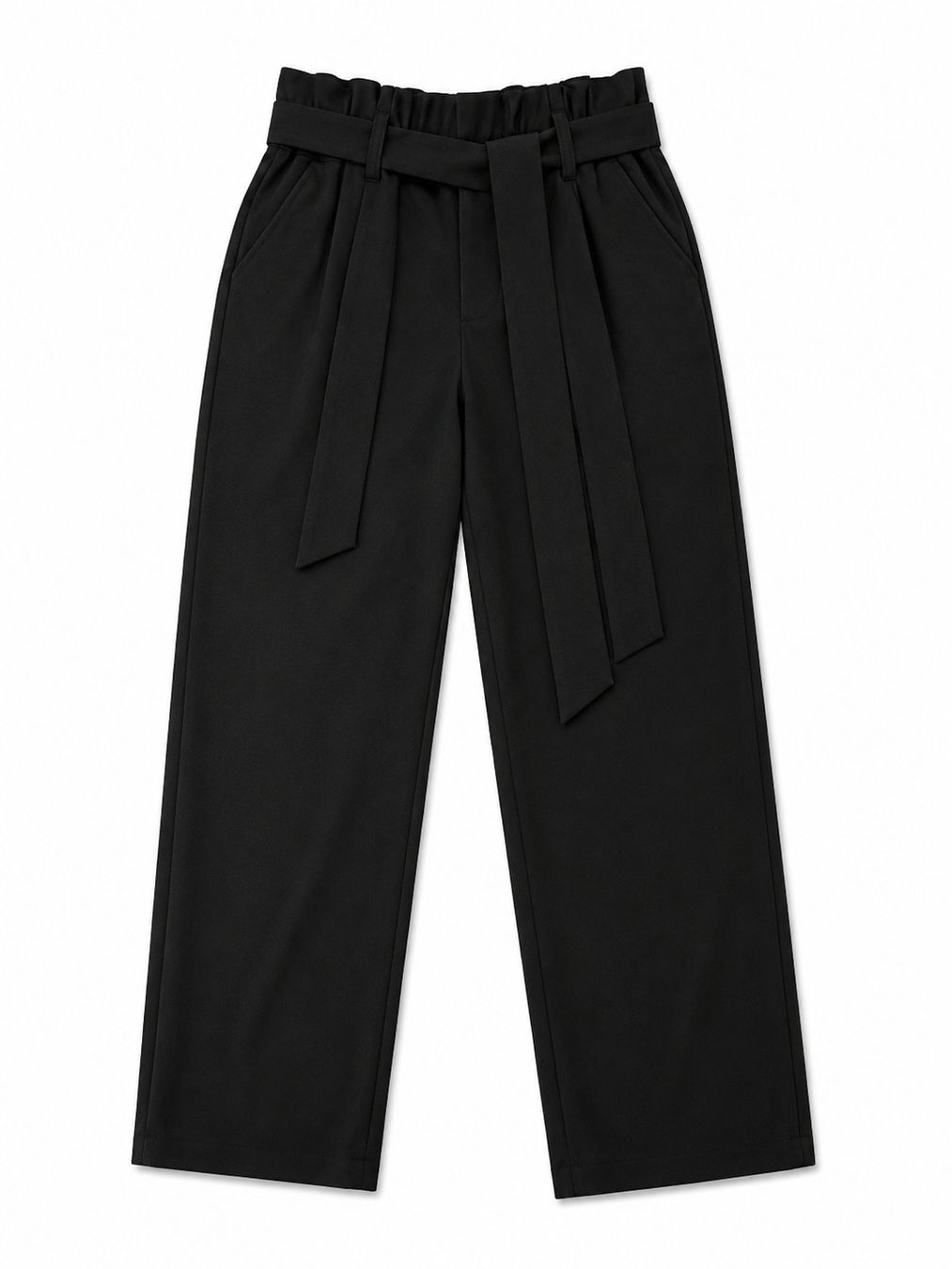 H&M Pantaloni: Schwarze Stoffhose mit Gürtel, Grösse 34 – Usato da Wyssachen venduto da yvo_xv28