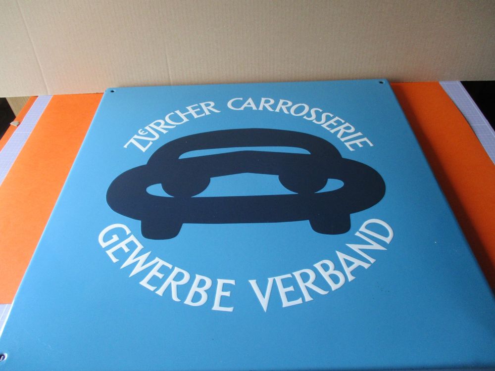 Emaille  Zürcher   Carrosserie     Emailschild 6