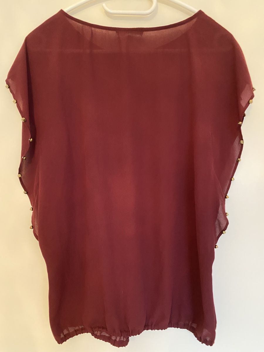 Guess Camicette: Guess Damen Bluse, bordeauxrot, Gr. M – Usato da Bassersdorf venduto da jeh99 1