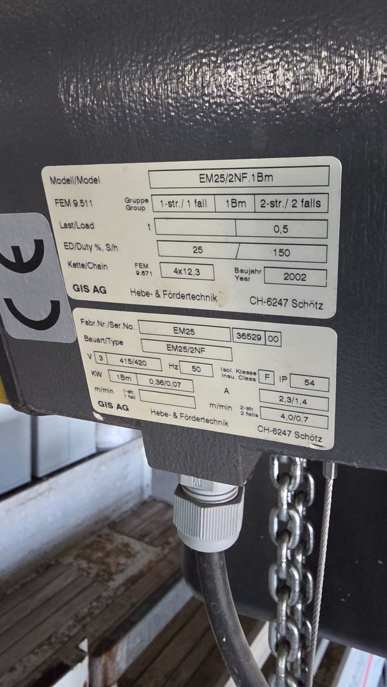 Gru: Decken Schwenkkran - Kran 500kg – Usato da Schinznach Dorf venduto da MAB83 6