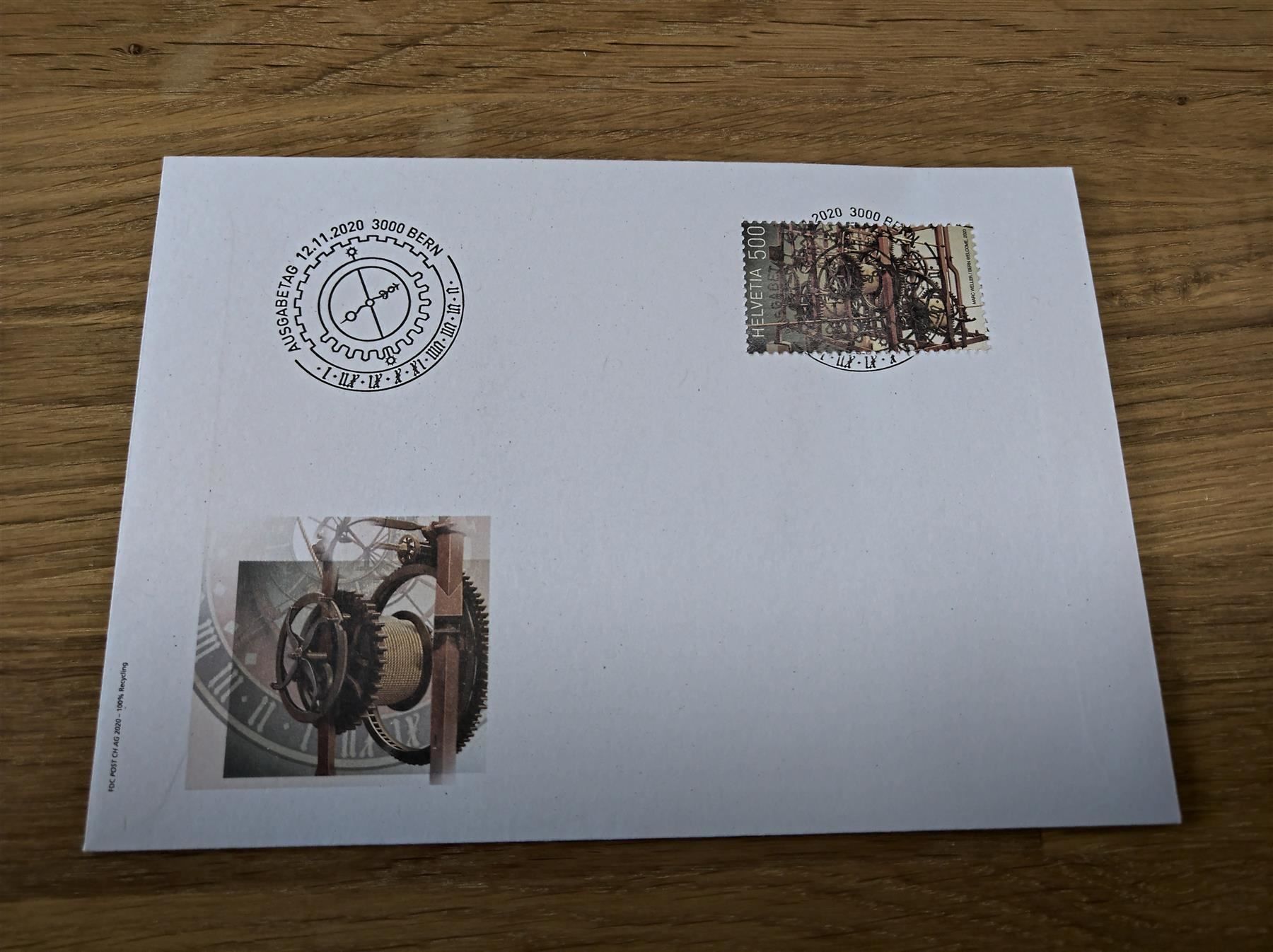 Tutti i francobolli: FDC Ausschnitt Sonderblock Uhrenhandwerk 2020 – Usato da Rickenbach SO venduto da Bytebull