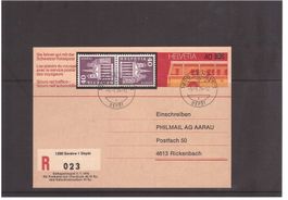 1976 Postkarte Kehrdruck R-nach Rickenbach