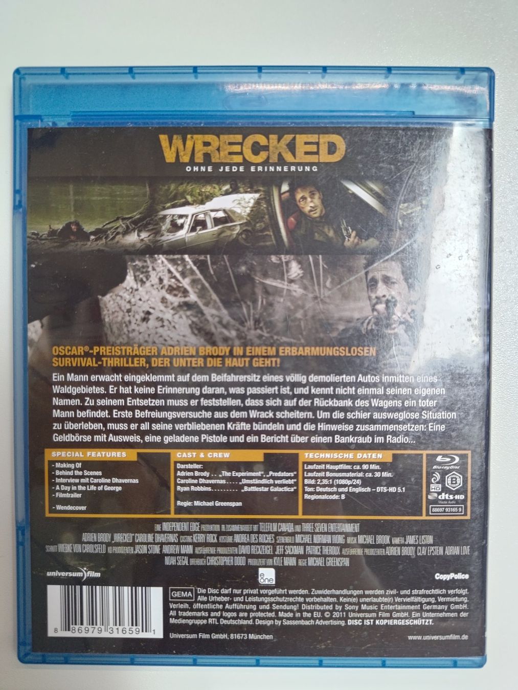 Tous les DVDs: Wrecked - Ohne jede Erinnerung – D'occasion à Liestal par Kratzilla 2