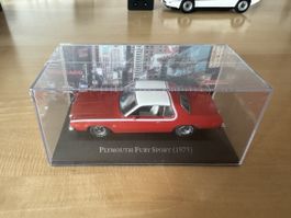 Modellauto Plymouth Fury Sport (1975) rot Weiss Neu