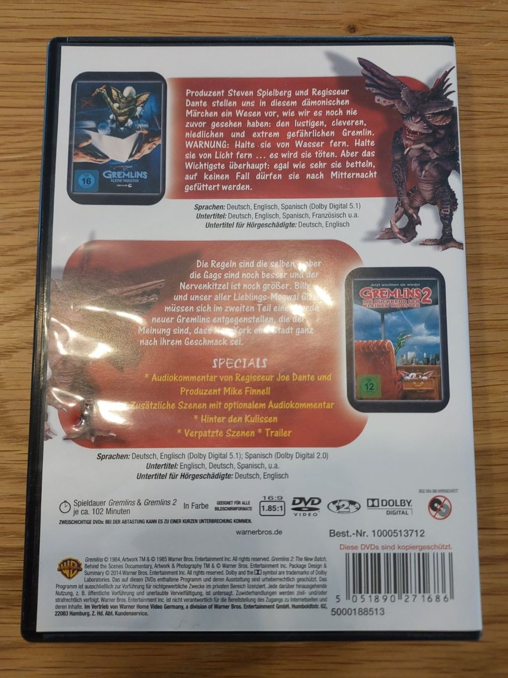 Tutti i DVDs: Die Gremlings Collection, DVD, Gremlings 1+2 – Usato da Wil SG venduto da Donaldus 2