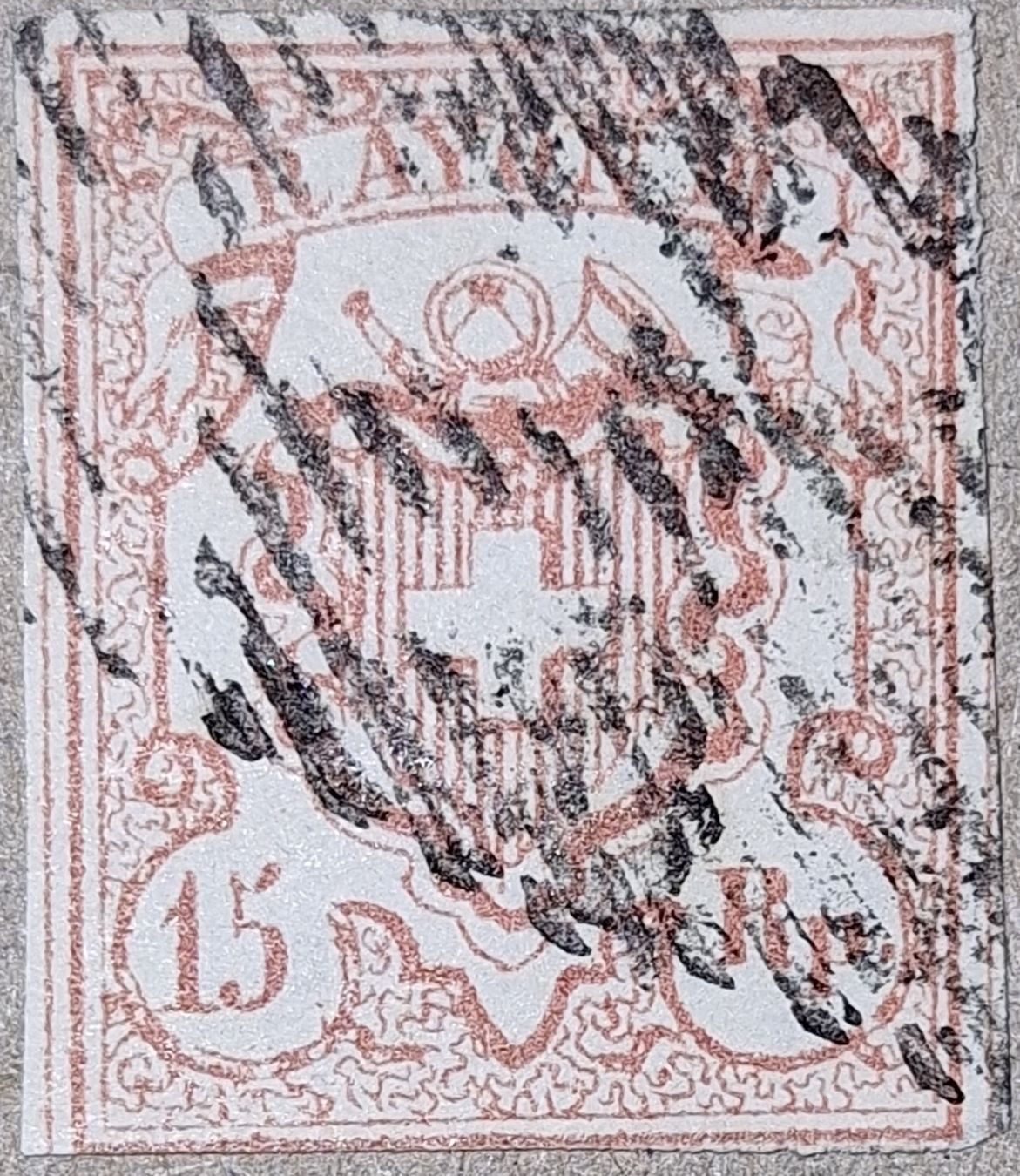 Tutti i francobolli: Rayon Nr. 20 Typ 7 mit Befund  – Usato da Balgach venduto da SIMEON27