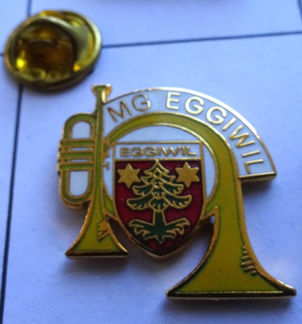 Plaketten & Abzeichen: Pin   M G  Eggiwil  Eggiwil Wappen – Gebraucht aus Utzenstorf von BUtter81