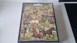 Puzzle 1000 pièces neuf - Thème chevaux - Idée cadeau🐴🐎🎁