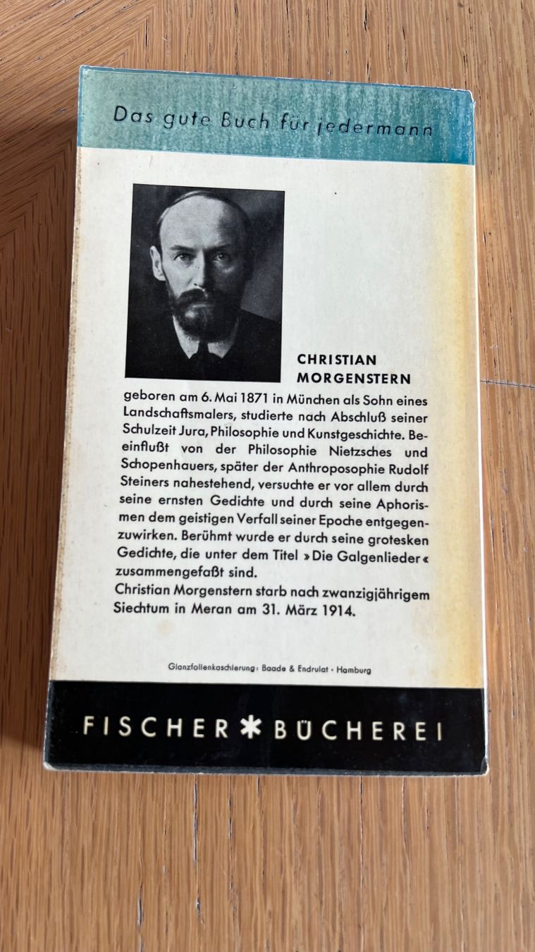 Libri: Christian Morgenstern Gedichte - 1957 – Usato da Schübelbach venduto da Dolly990_2 1