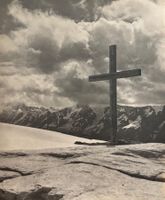 Originalfoto (21x17 cm), Lötschenpass, Kreuz