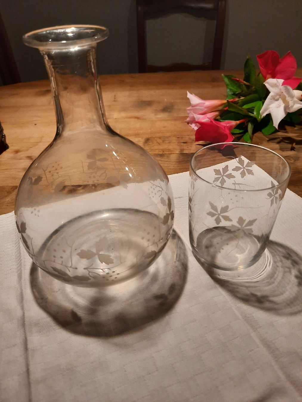 Caraffe: Wasserflasche mit Glas antik – Usato da Busswil BE venduto da balu37 1