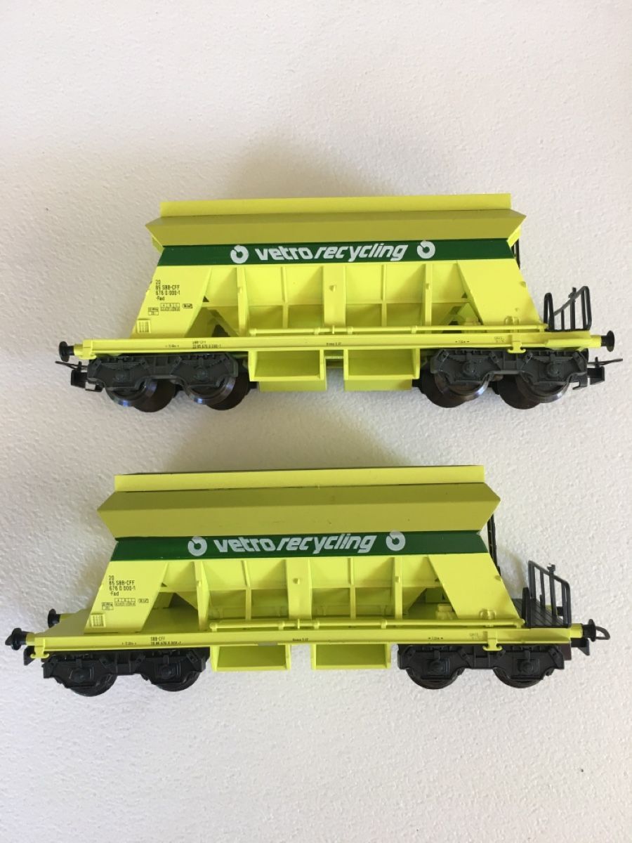 Liliput Modellini di ferrovie: Liliput Güterwagen vetro recycling – Usato da Grellingen venduto da Toyhamster