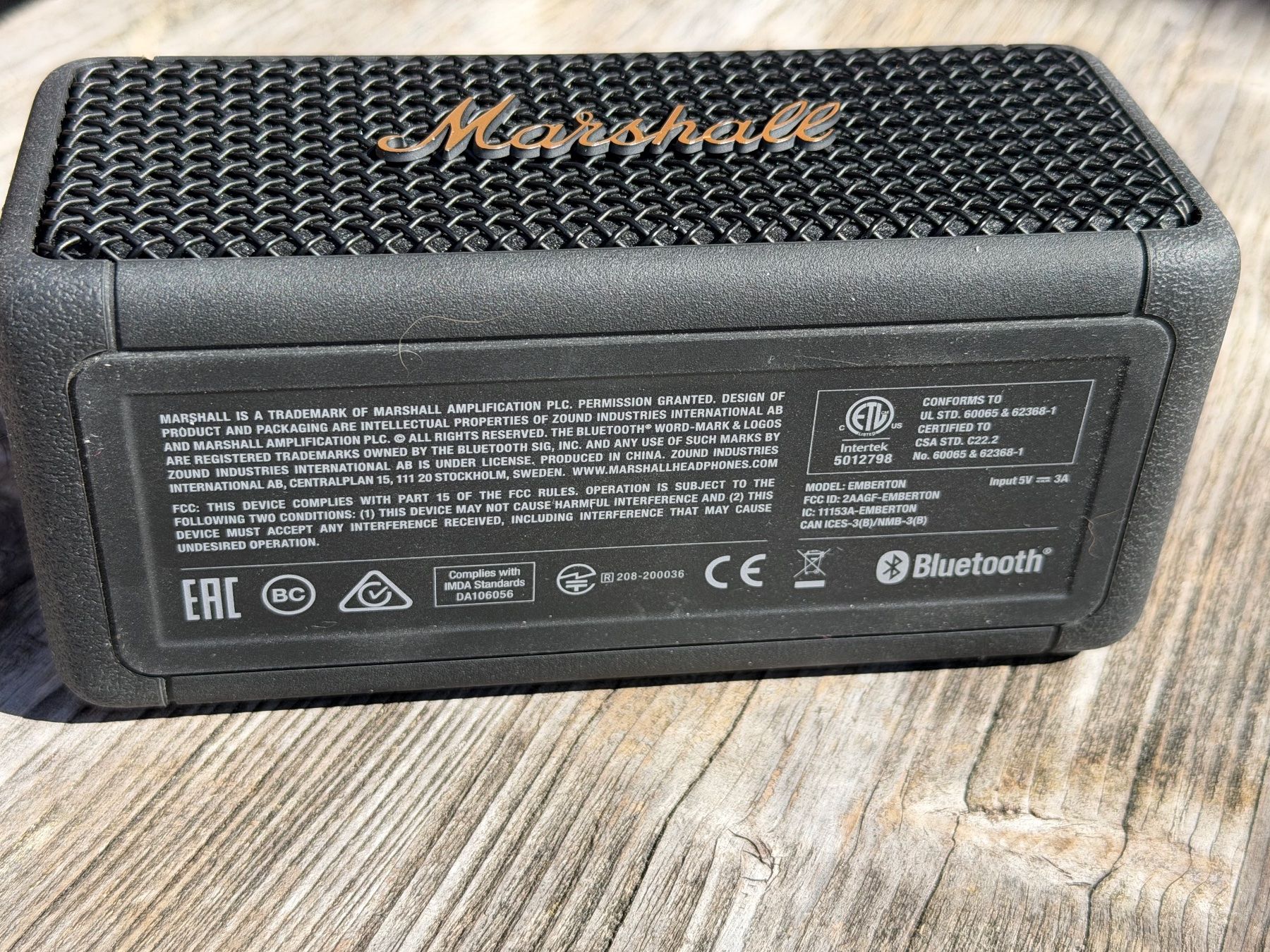 Marshall Casse acustiche: MARSHALL EMBERTON BLUETOOTH LAUTSPRECHER – Usato da Vorderthal venduto da cgar2009 3