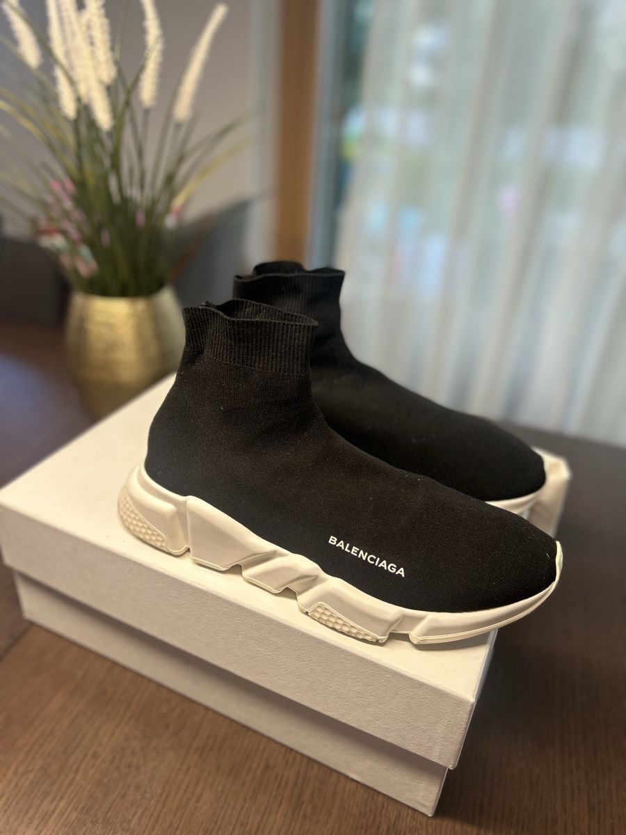 Balenciaga Scarpe da uomo: Balenciaga Speed Trainer - Mid 'Black', Grösse 43! – Nuovo (secondo la descrizione) da Oberarth venduto da _j1ck 1