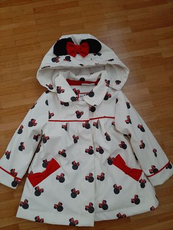Veste de pluie Minnie Mouse, chaude et imperméable, 80 cm
