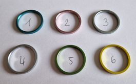Lot de six add-on medium pour bague Mood