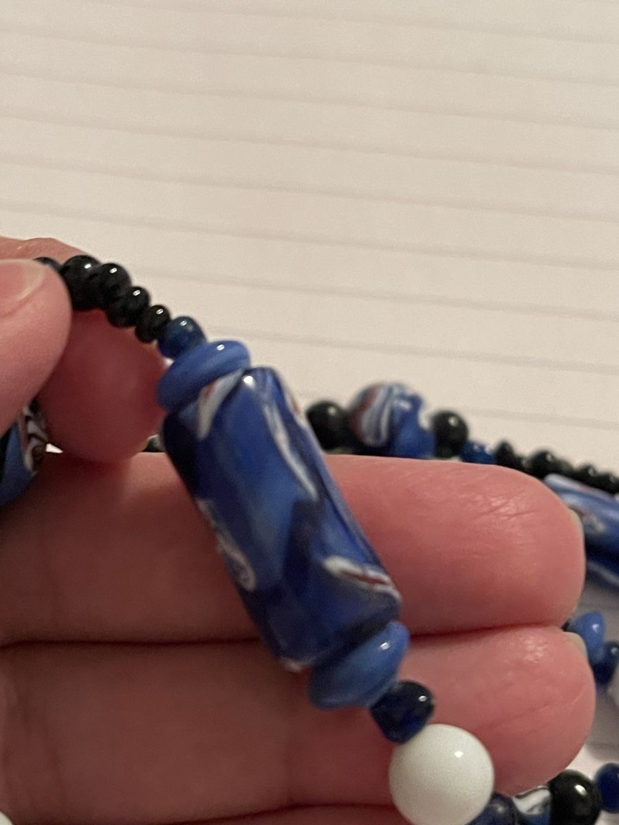 Ketten: Collier de perles bleu et blanc comme neuf 108 cm – Neu (gemäss Beschreibung) aus Kloten von Vermicelles 4