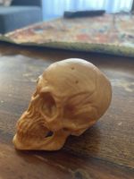 Memento Mori, Buchsbaum geschnitzt 