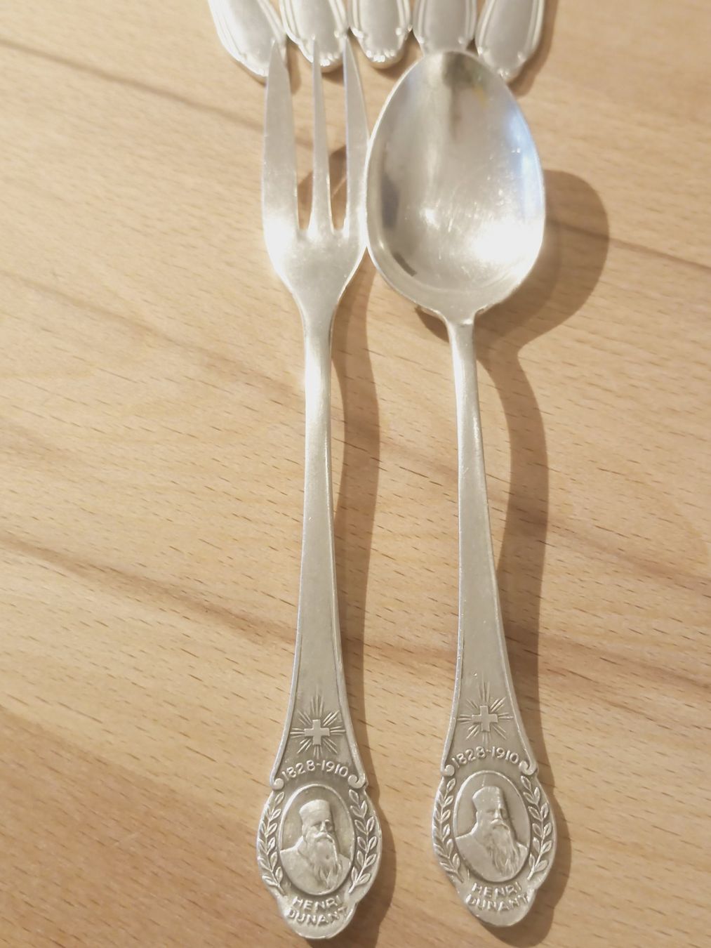 Set di posate: Silber Löffel u. Gabel, 5 Teelöffel 90-18 Silber – Usato da Tuebach venduto da bac_7kpb 2