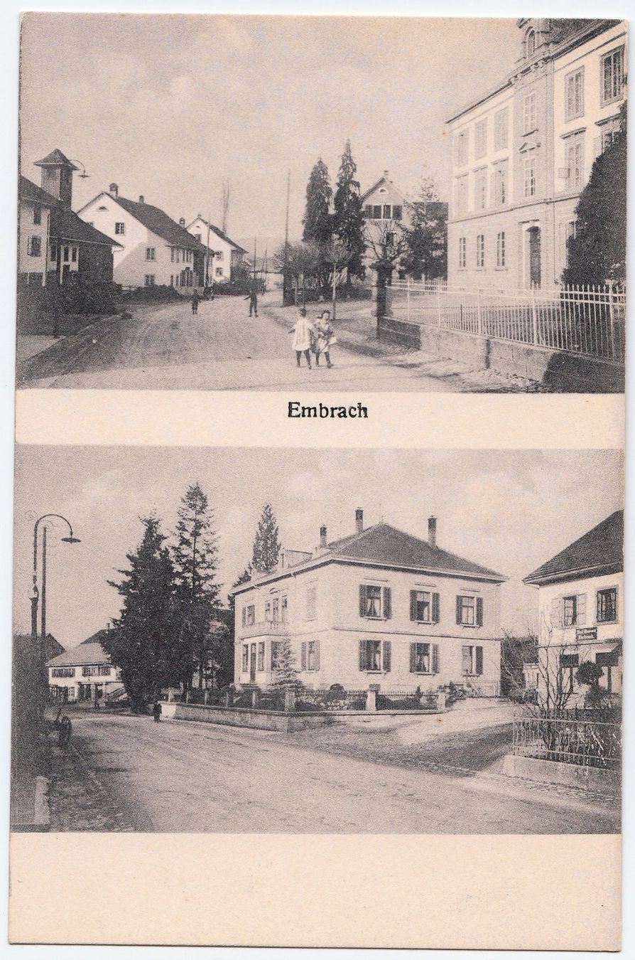 Cartoline postali: Embrach - Dorfpartie belebt um 1910 – Usato da Fällanden venduto da Blausegelfliege 2