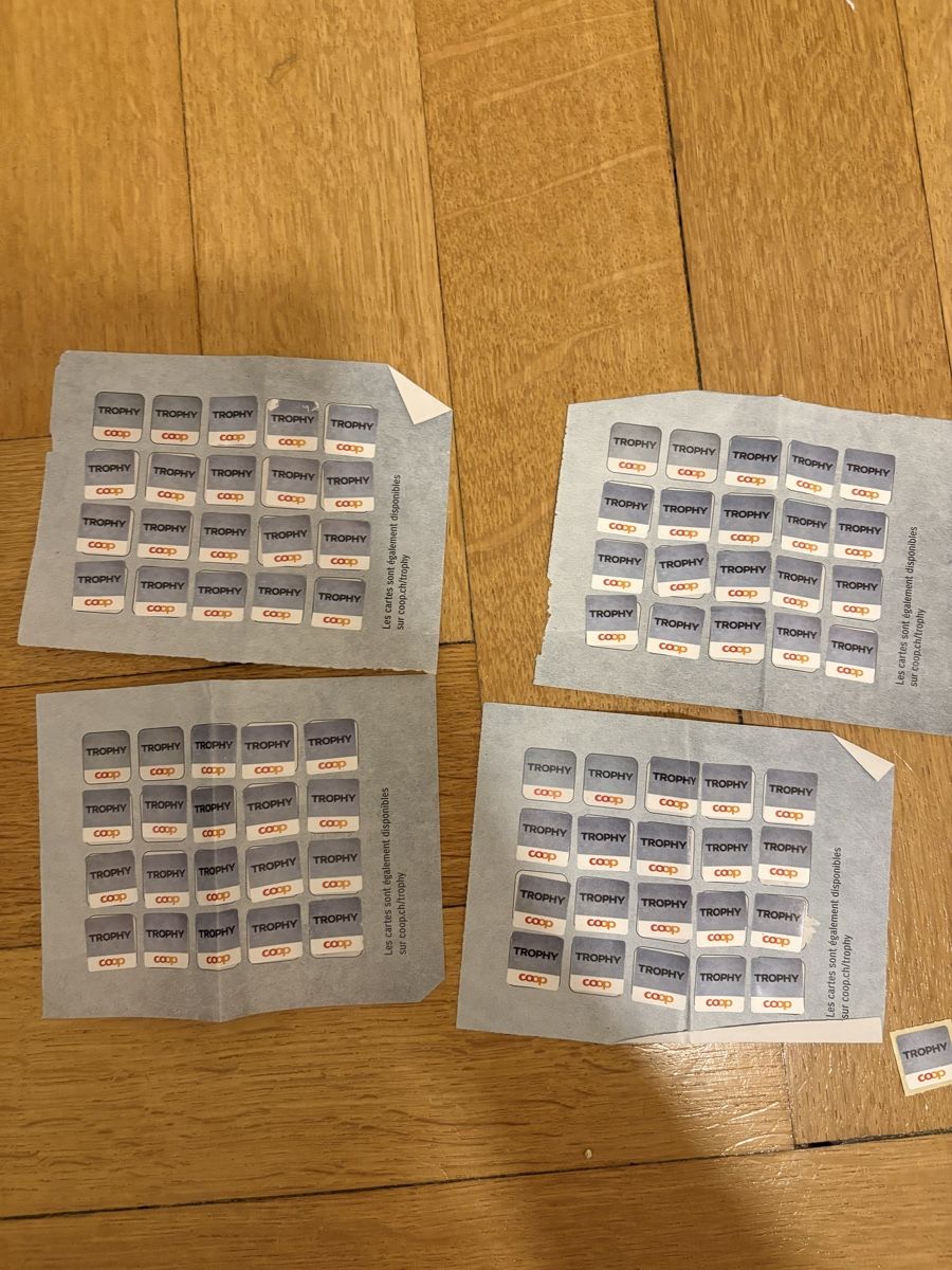 Coop Sammelmarken & -punkte: Lot de vignettes Coop Trophy pour collection complète – Neu und originalverpackt aus Genève von ari_y89j 1