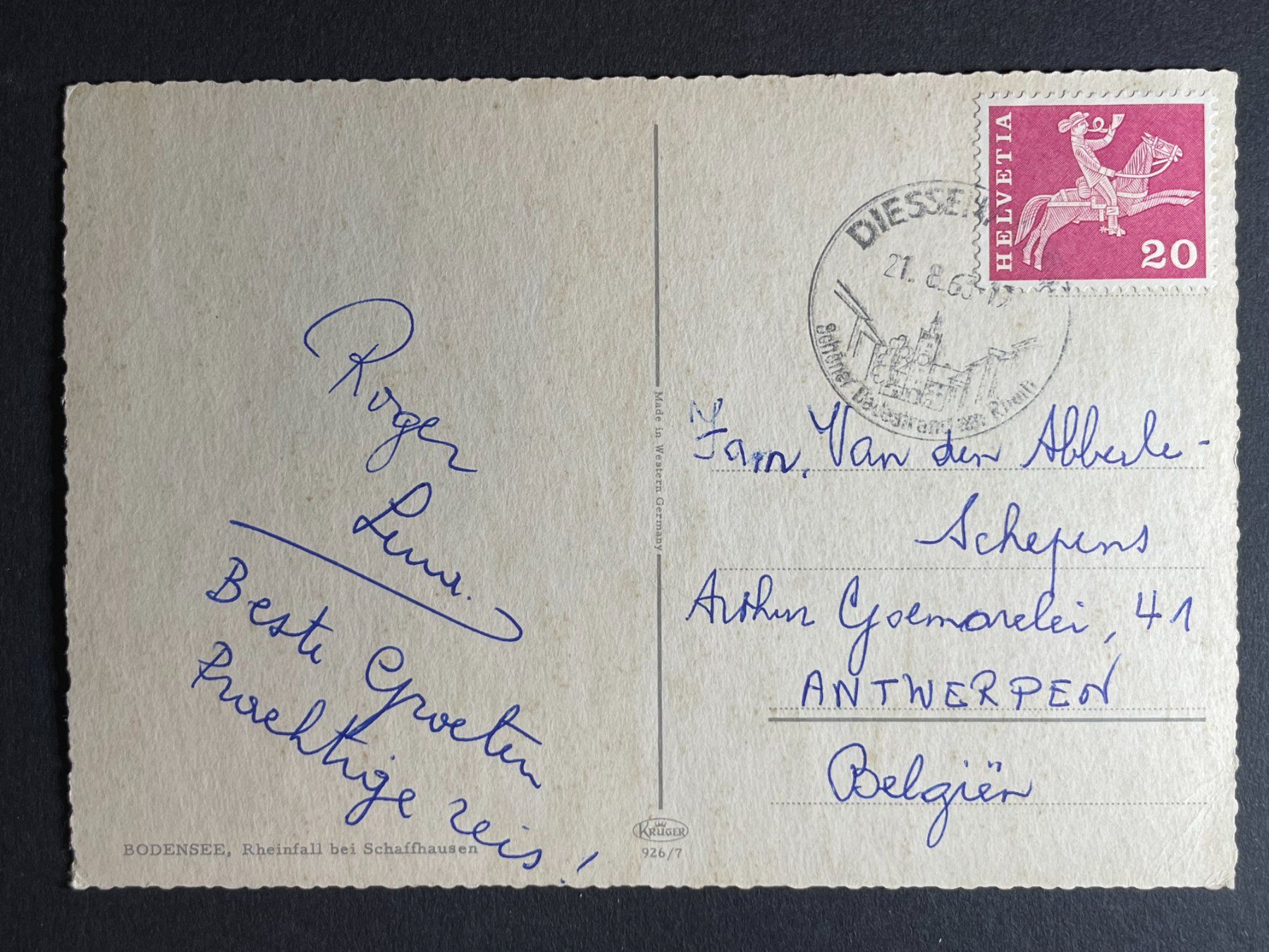 Cartoline postali: Rheinfall bei Schaffhausen – Usato da Steg VS venduto da danwer74 1