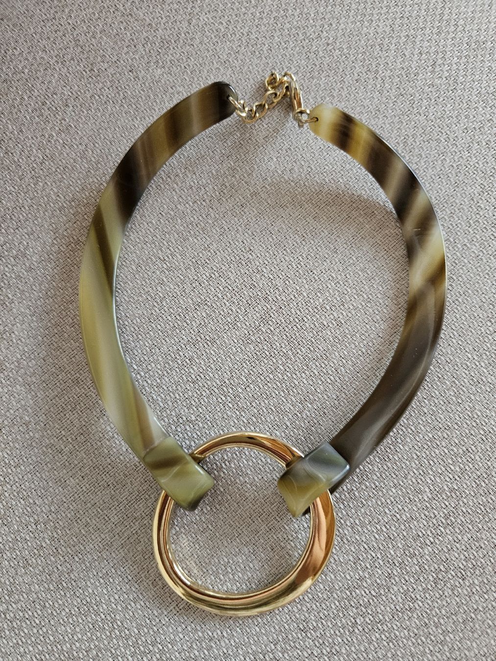 Catenine: Modisches Collier in Bernsteintönen mit Goldring – Nuovo (secondo la descrizione) da Rhäzüns venduto da inf_rcj7 3