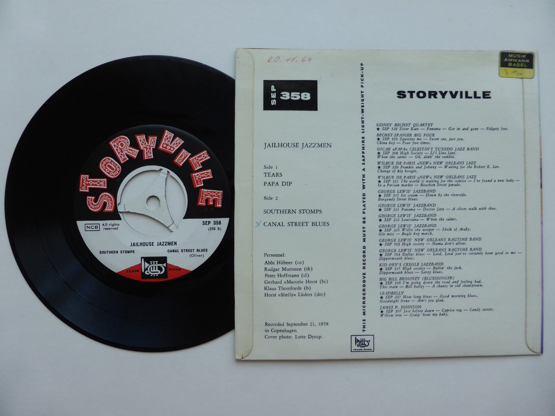 Dischi in vinile: VINYL SINGLE  EP  JAILHOUSE JAZZMEN – Usato da Küssnacht am Rigi venduto da Mondkinder 1