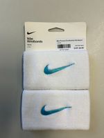 Schweissbänder Nike Doppel Breit Handgelenk Tennis Weiss