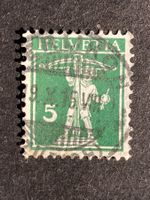 Schweiz 1915 Tellknabe 5 grün Vollstempel OERLIKON 19.X.15