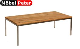 Salontisch 60x120cm Holzplatte natur