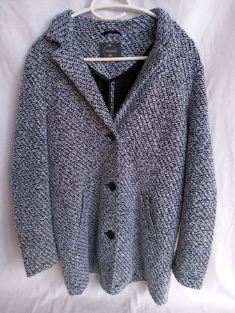 Veste texturée bleue et blanche Taille 40