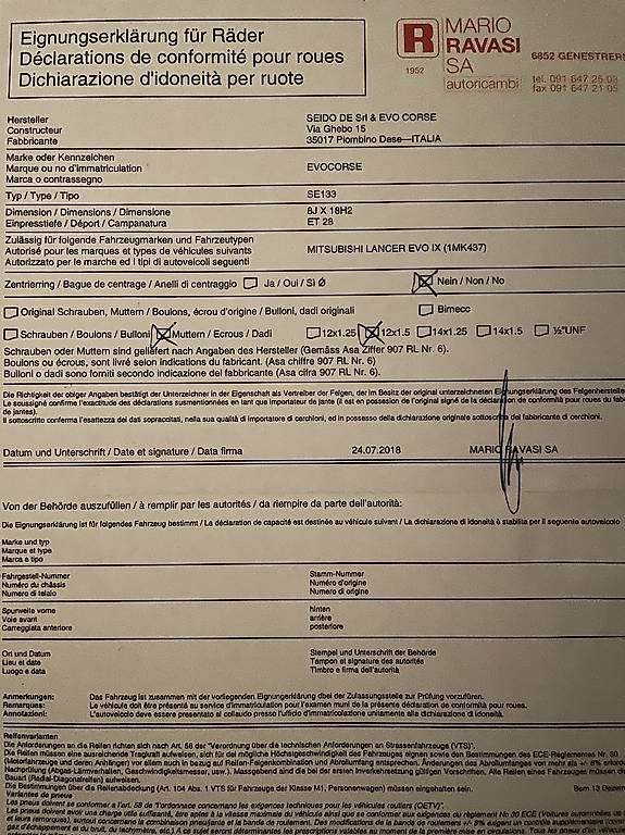 Pneumatici & Ruote complete: Vendesi cerchioni EvoCorse  – Usato da Cadenazzo venduto da Danny_D 4