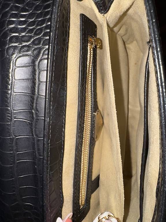 Borse da donna: Mollerus Croco Tasche schwarz Modell Marly – Usato da Zürich venduto da _nushy 4