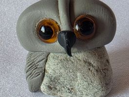 Eule Figur Naturstein Handgemacht sie Foto wunder schön