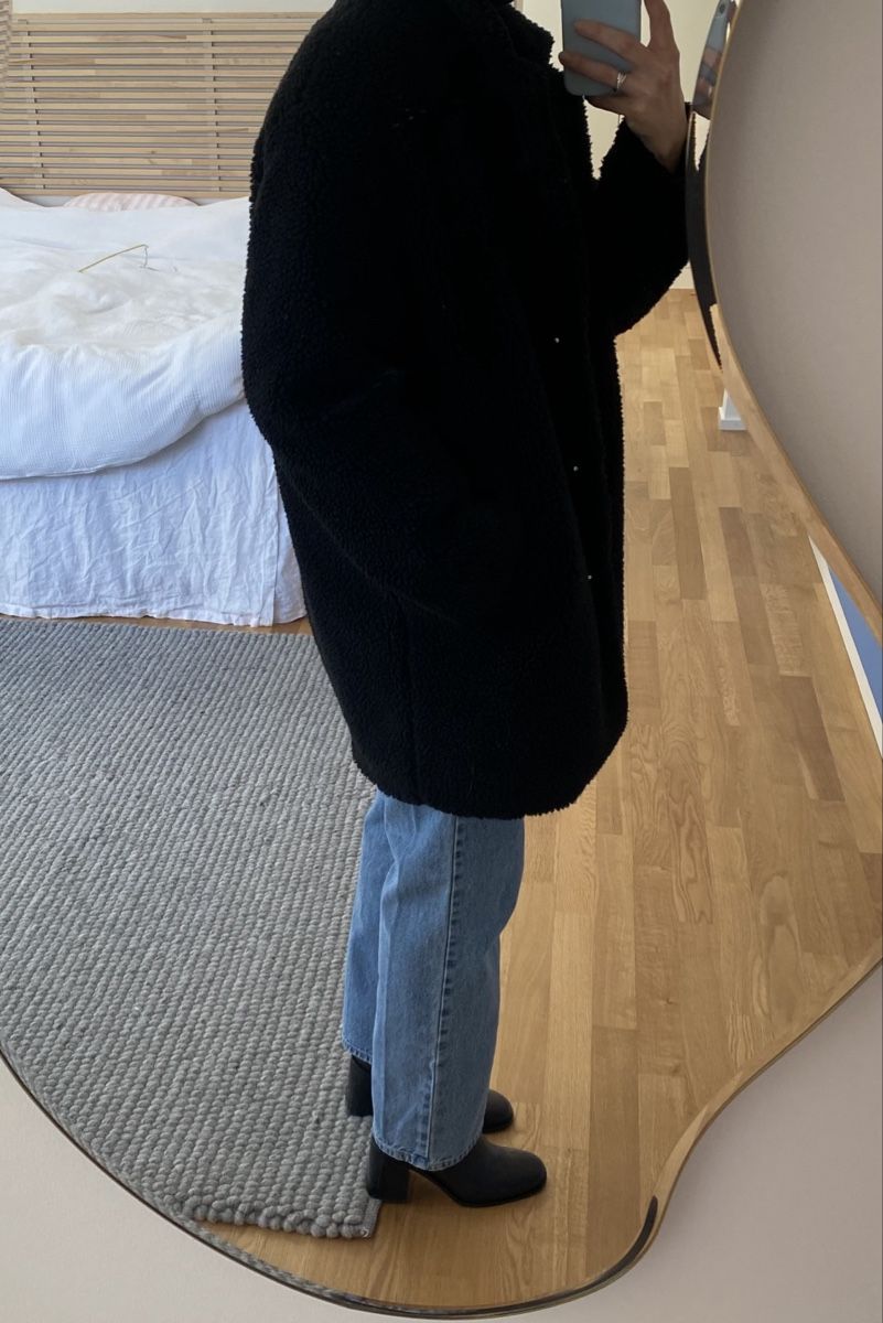 H&M Mäntel: Schwarzer Teddy Mantel H&M, Wintermantel, Gr. 36 – Gebraucht aus Basel von JMSZ 1