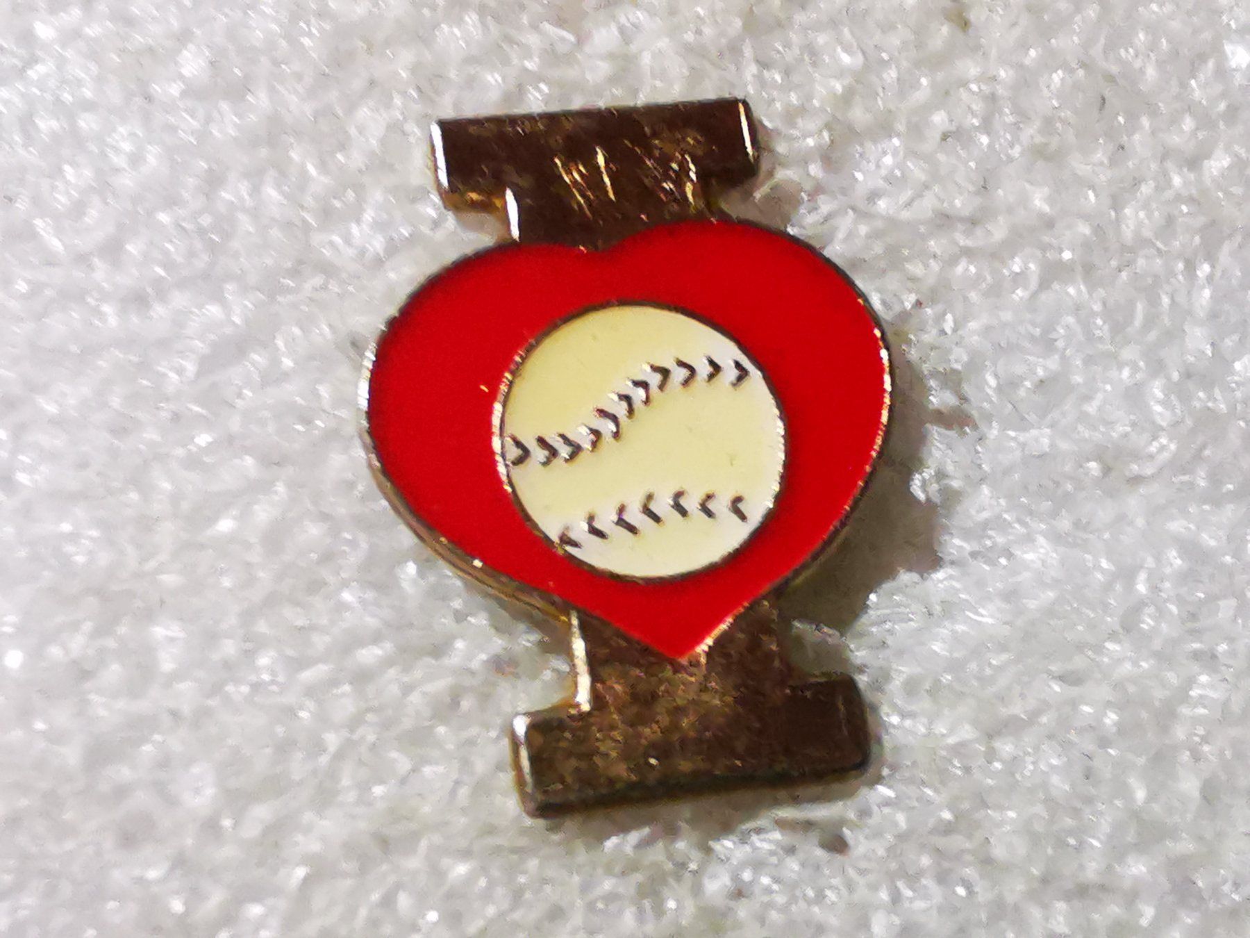 Placchette & Badge: Ansteckpin 94: I Love Baseball – Usato da Oppligen venduto da Pin-Fall-Shop