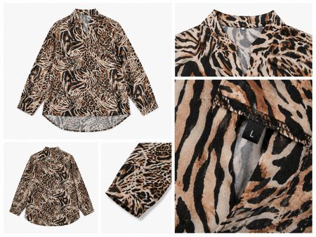 TODAY Damen Bluse Leo Print Grösse L neuwertig