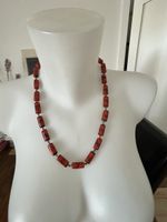 Collier vintage orange  pierres ??? Bon état 57 cm