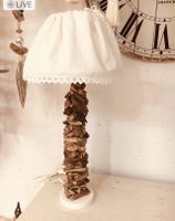 Shabby Chic Schwemmholz Tischlampe
