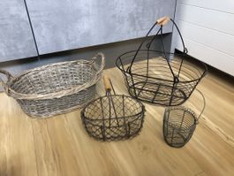 Metallkörbe Körbe Gartendeko Vintagedeko Küche Hausdeko