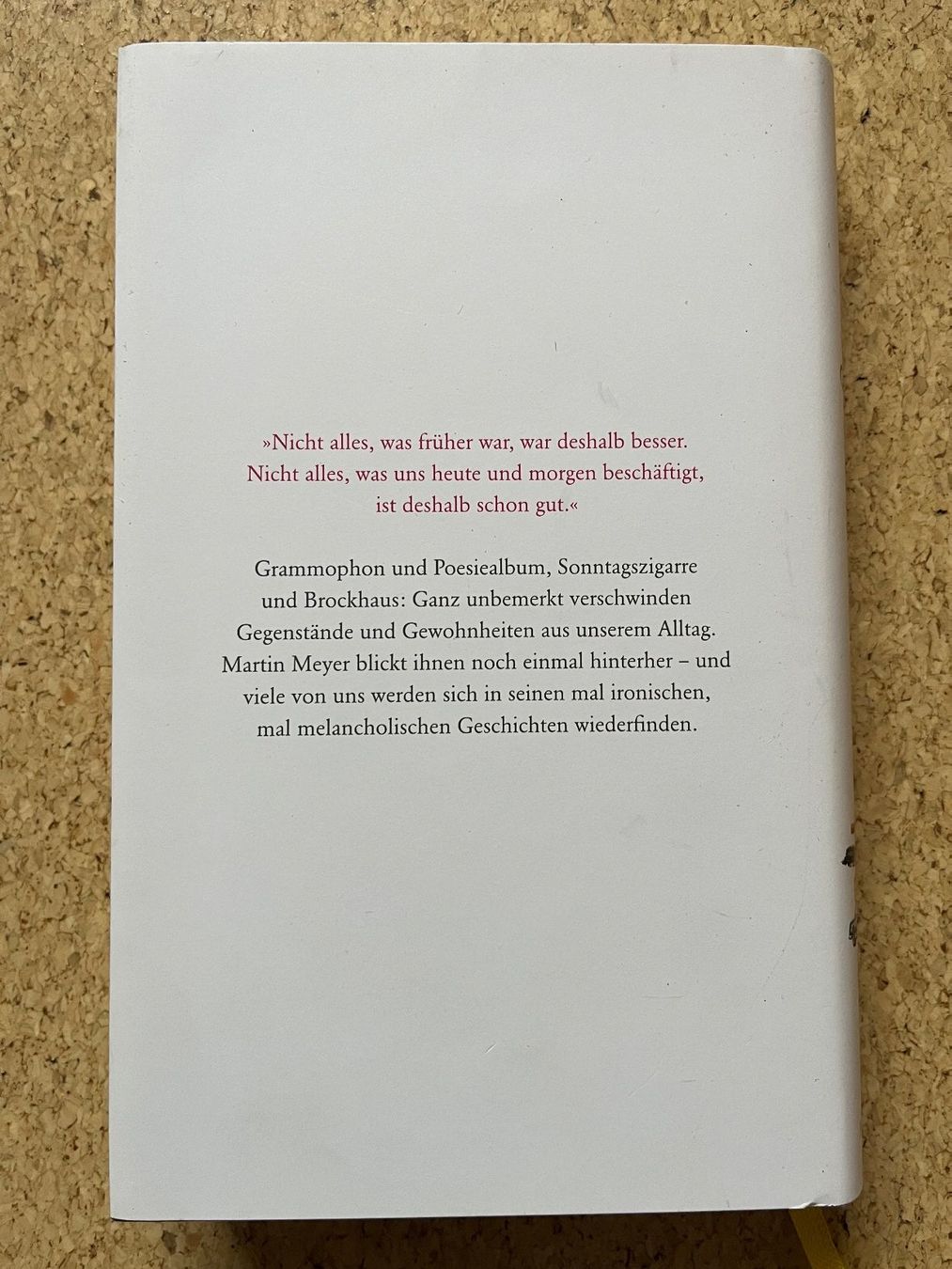 Bücher: Buch gebunden "Gerade gestern", Martin Meyer – Neu (gemäss Beschreibung) aus Grosswangen von Vita500 1