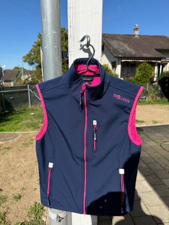 Trollkids Softshell-Weste Kinder Gr. 152 navy pink