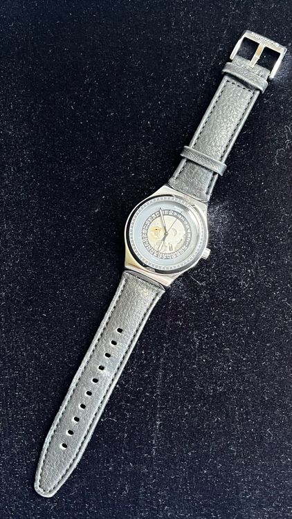 Swatch Orologi: Swatch Automatik Uhr, Lederarmband – Usato da Grenchen venduto da chththl 1